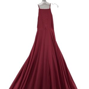 Lulus Maxi Dress Women's Medium Red Scarlet Bridesmaid Evening Gown Party Formal